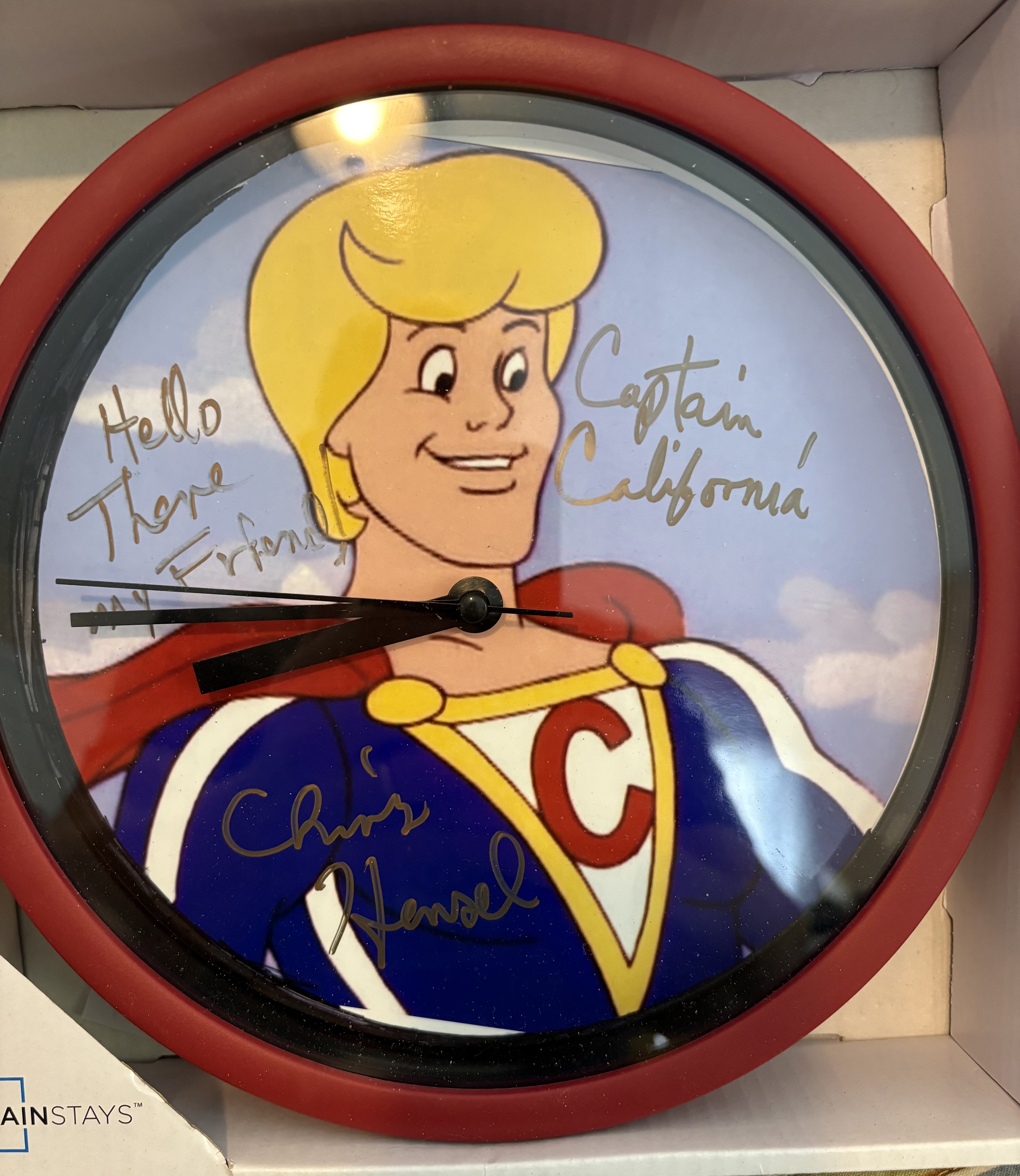 Clocks with Dukes of Hazzard Pics and Captain California pics as face of clock